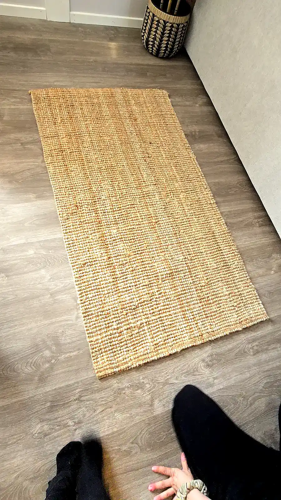 Jute matta i bra skick