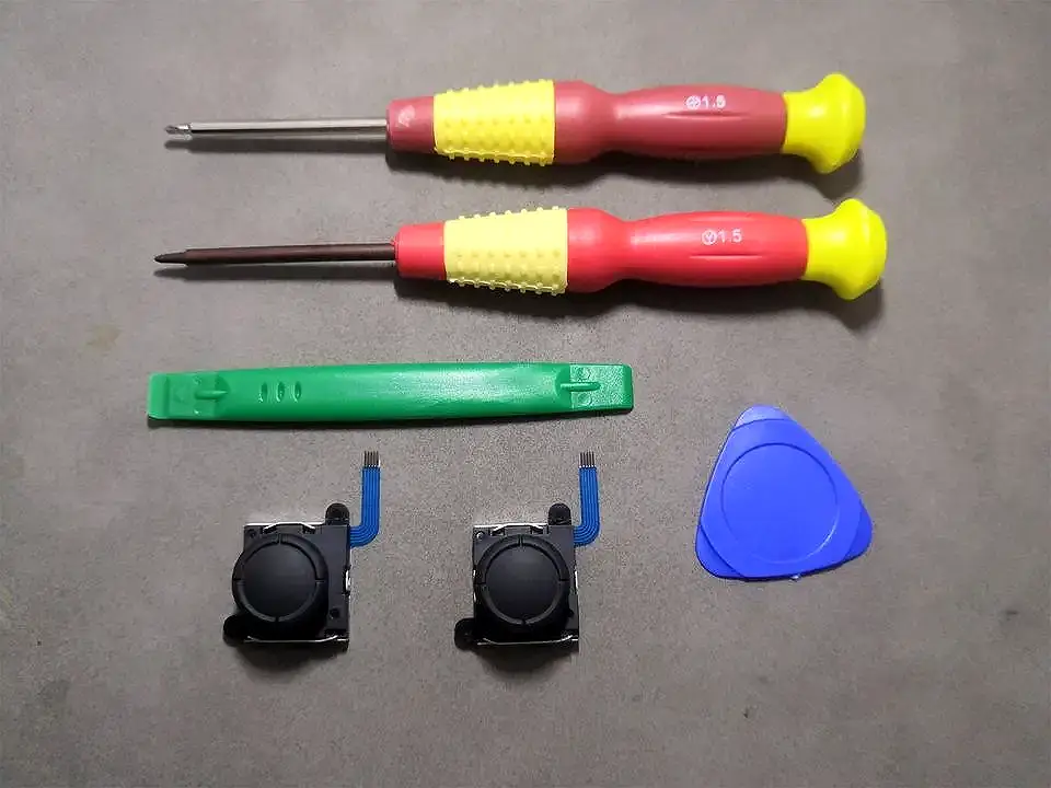 Switch lever joystick - black - joy con 2PCS + repair tool 4PCS
