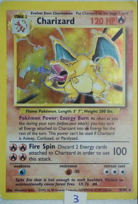 Pokemon Charizard kort