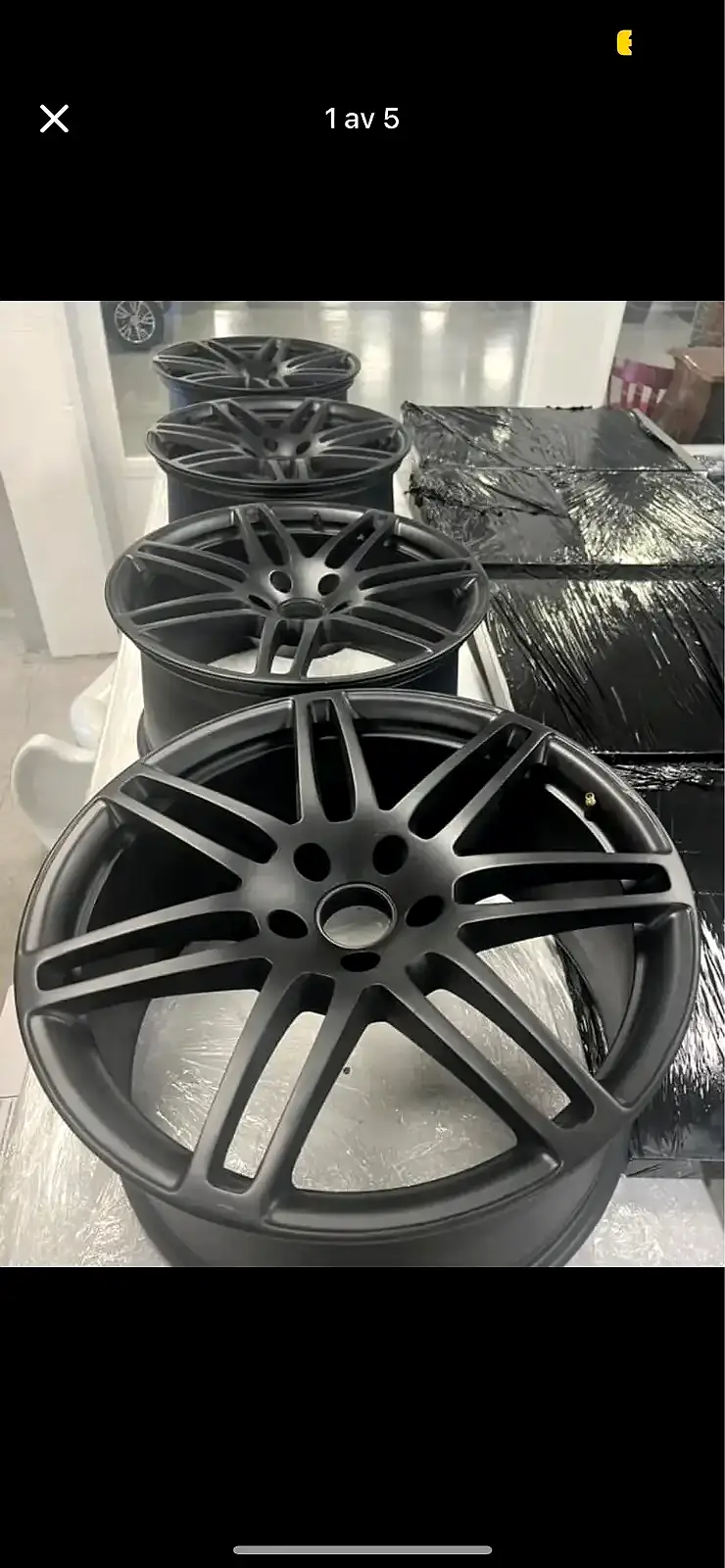 Audi fälgar - Satin Matt Svart look