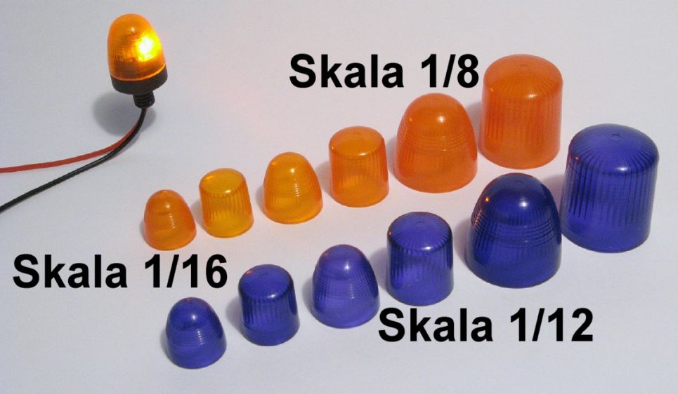 Rotorblink, skala 1/16, kantet, orange, gevind - V