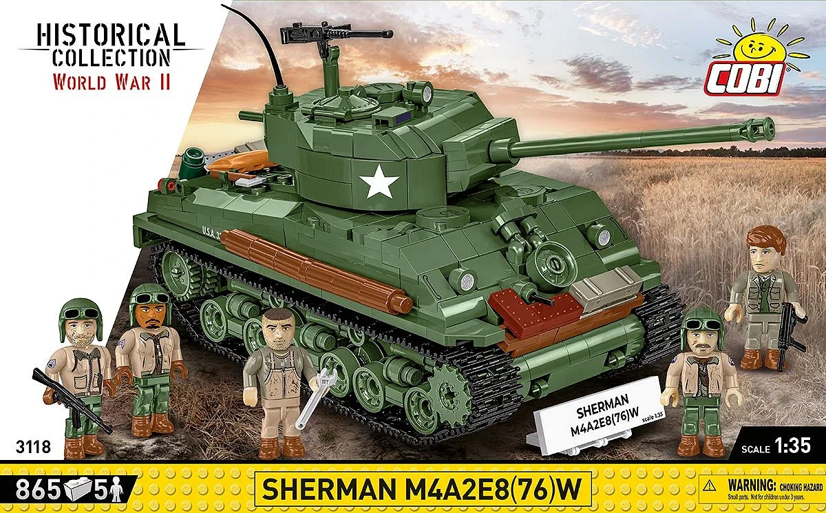 COBI-3118 Sherman M4A2E8(76)W "Easy Eight" - WW2 Stridsvagn