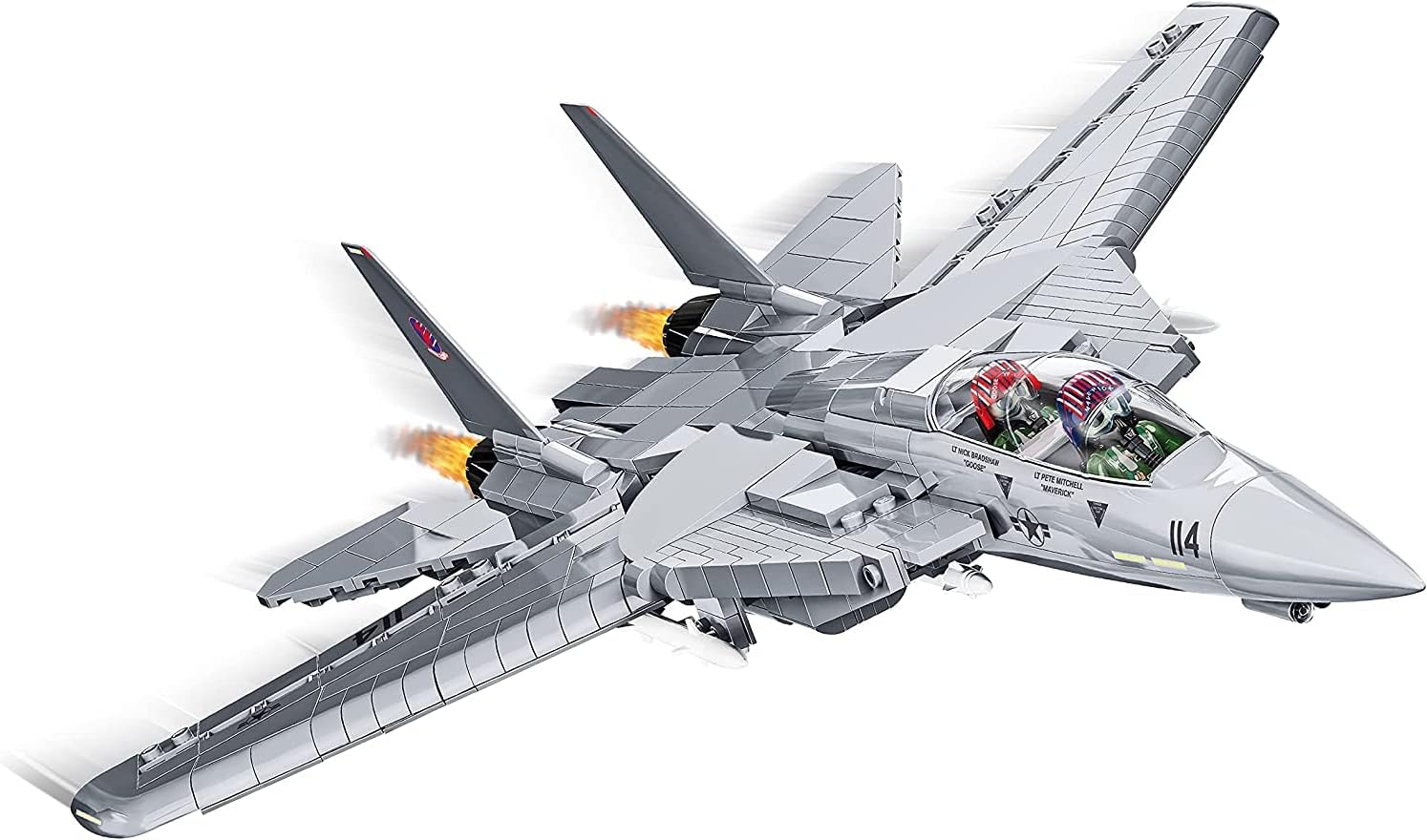 COBI-5811A F-14-Tomcat Top Gun jetplan + figurerna Goose & Maverick